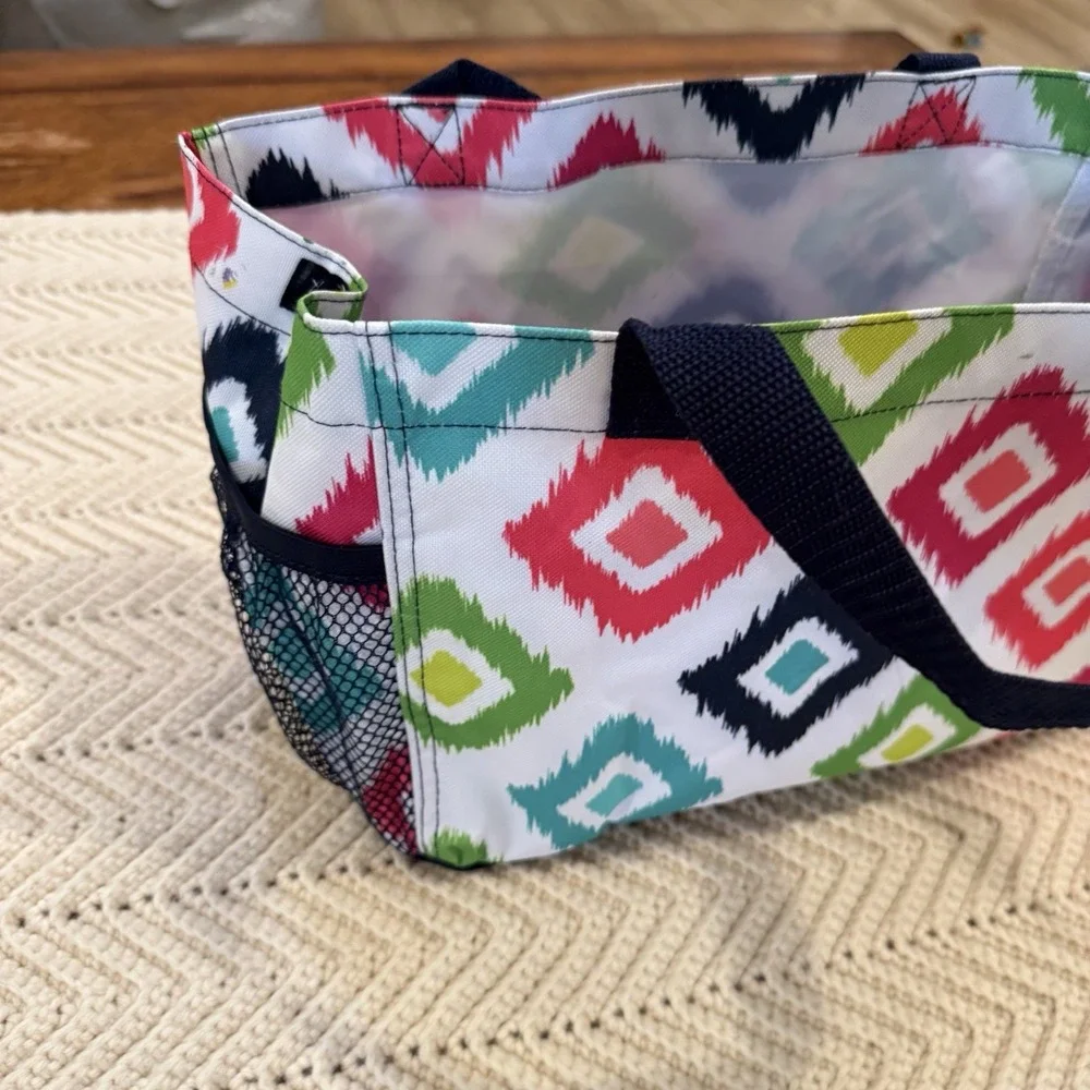 Thirty One‎ All in One Organizer Candy Corners Multi Color Bright Small Tote Bag
